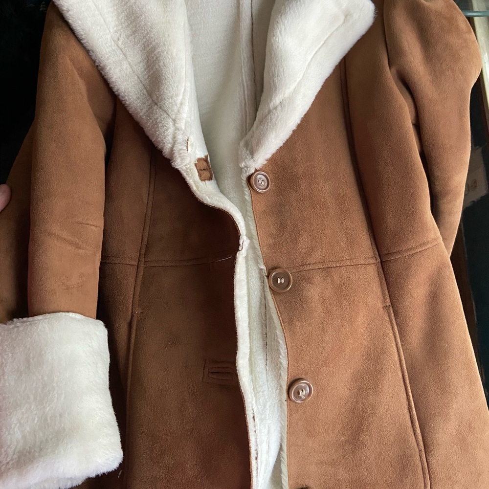 Lew Magram Collection faux fur trench coat